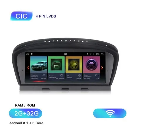 8 ядер 4G+ 64G android 9,0 Автомобильный мультимедийный плеер gps Радио для BMW 5 серии E60 E61 E63 E64 E90 E91 E92 CCC CIC Маска 4G LTE WiFi - Цвет: CIC 6 cores