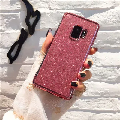 Мягкий чехол из ТПУ градиентного силиконовые чехлы для samsung Galaxy S8 S9 J4 J6 A6 A8 плюс J5 J7 A5 A3 A7 S6 S7 Edge Note 8, 9 - Цвет: Розовый