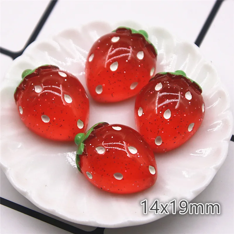 Ornament Crafts Miniature Figurines Resin Ornaments Miniature Ornament Resin Crafts Resin Crafts Accessories 10pcs Shiny Strawberry Fruit Resin Flat back Cabochon Miniature Food Art Supply Decoration Charm Craft 14x19mm