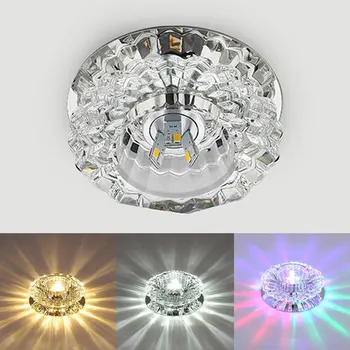 

3W 5W Aisle Flush LED ceiling lamp living room crystal corridor aisle lights LED Ceiling Lights Luces Front techo Balcony lamp P