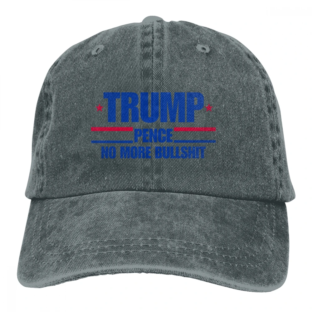 Trump No More чушь Casquette серый унисекс Мужские Женские джинсовые бейсболка с ремешком кепки Регулируемый Гольф папа шляпа