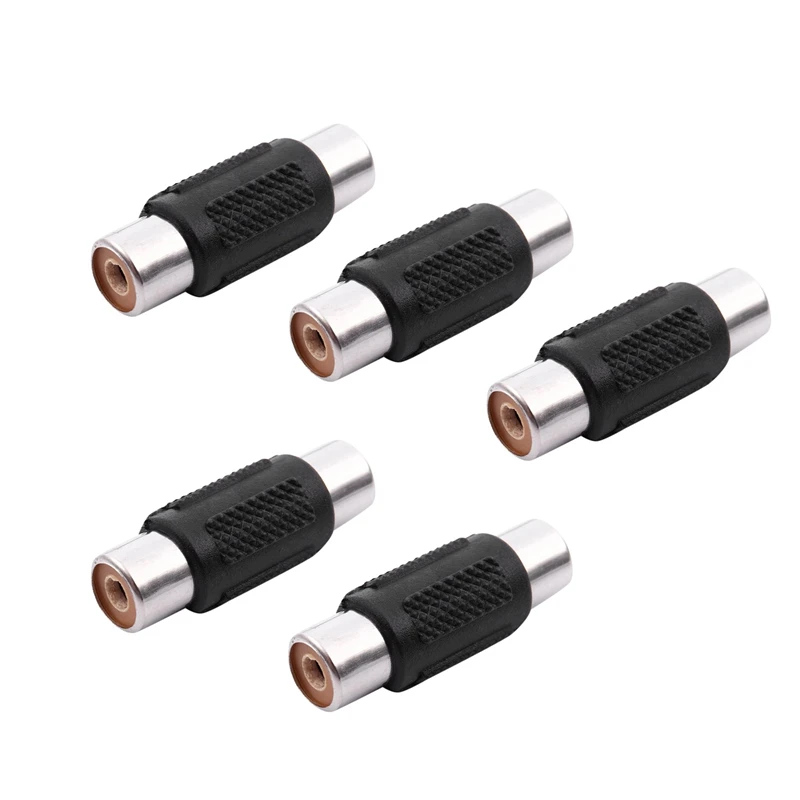 

New 5pcs Audio Video RCA Female to Female Coupler Joiner Barrel Adapter