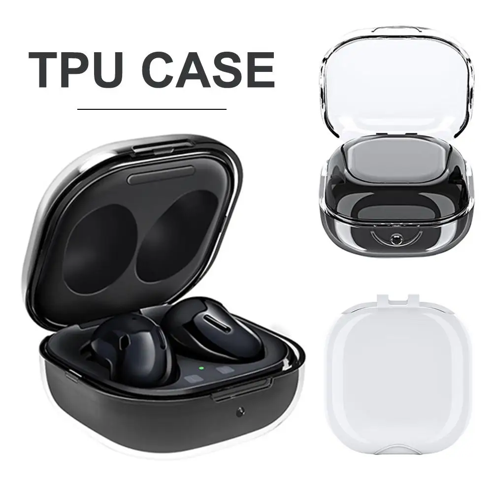 

Soft TPU Earphone Case For Galaxy Buds Live Anti-fall Shockproof Earphone Protective Cover Shell
