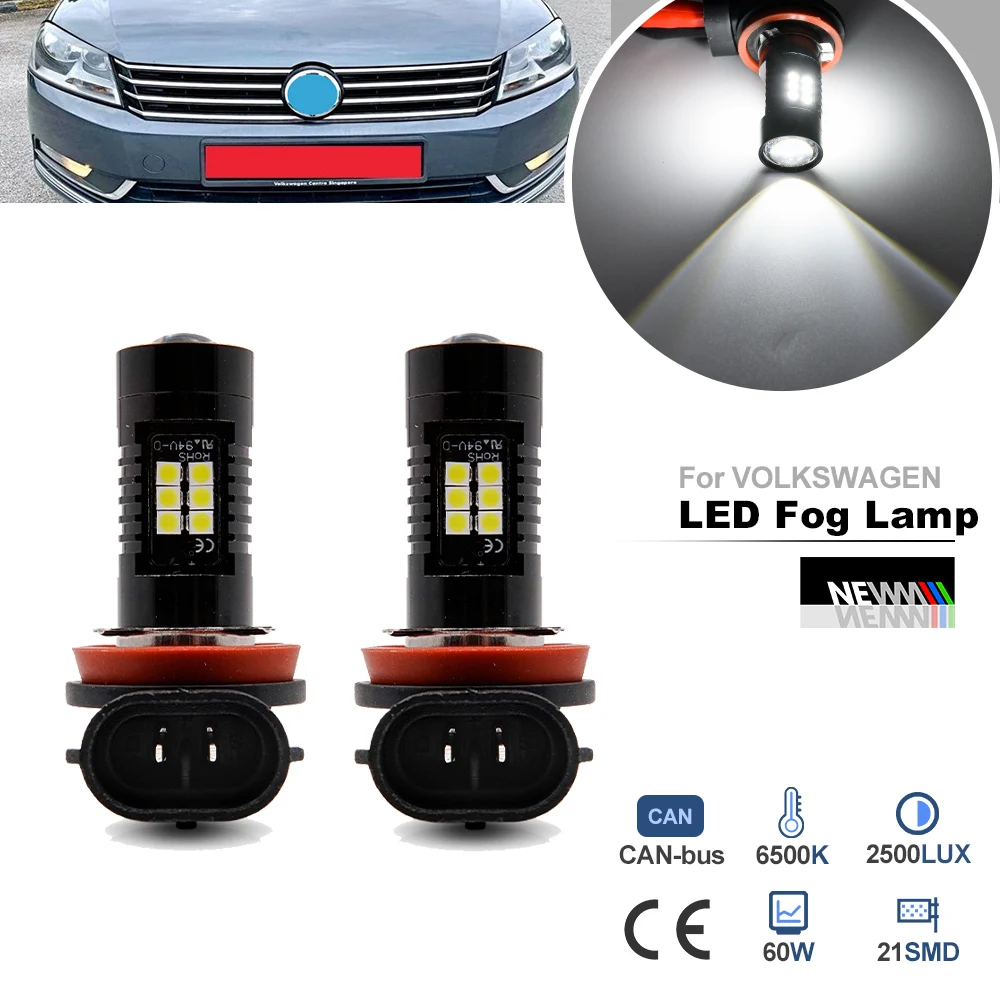 Светодиодная противотуманная фара H11 H8 для VW Polo 5 Gti PASSAT B7 шkoda Fabia 2 Superb II B6 3T Octavia Canbus