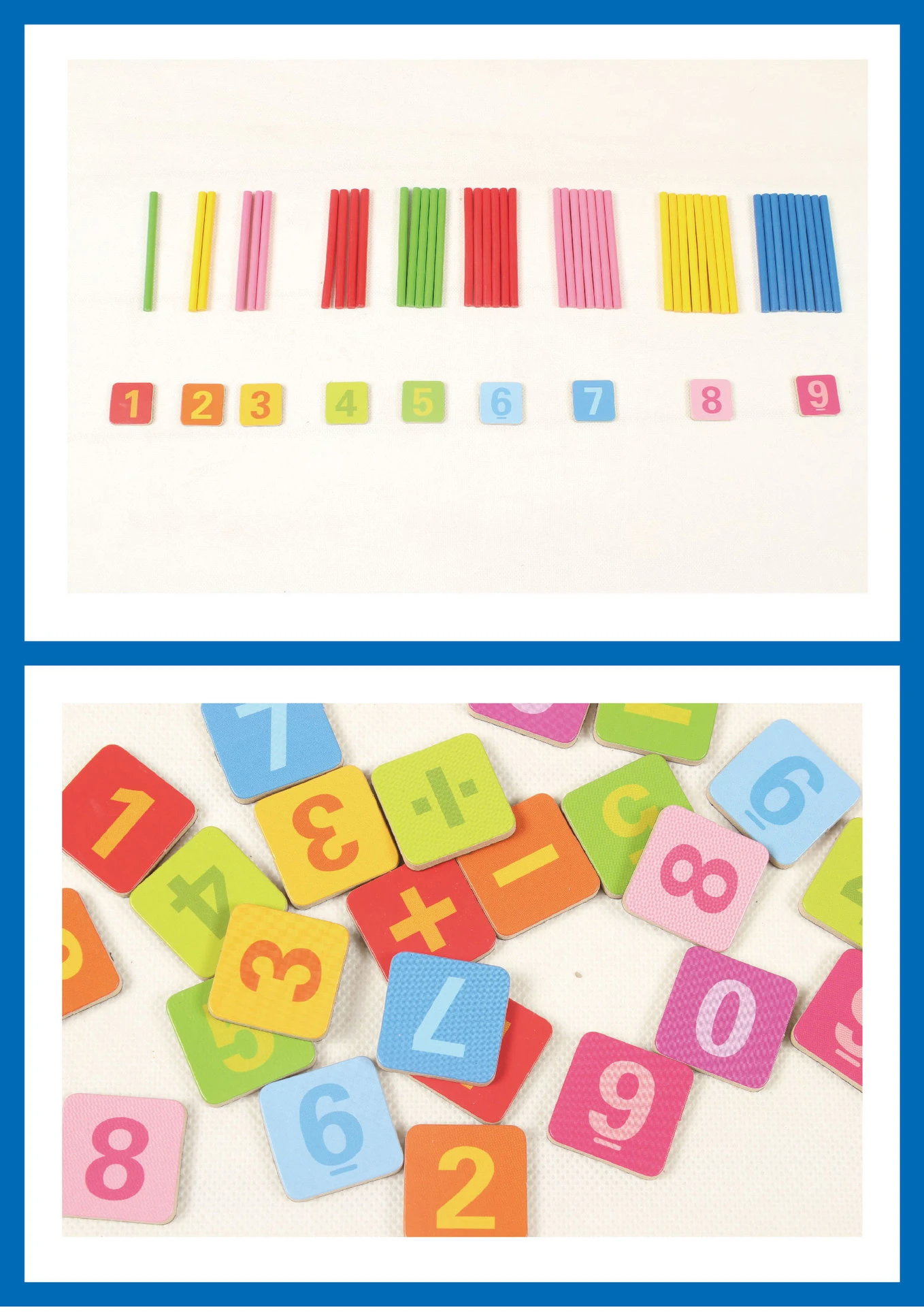 Красочные бамбуковые Счетные палочки игрушечные часы Математика Монтессори вспомогательный материал для обучения измерительный стержень детей дошкольного математическая обучающая игрушка