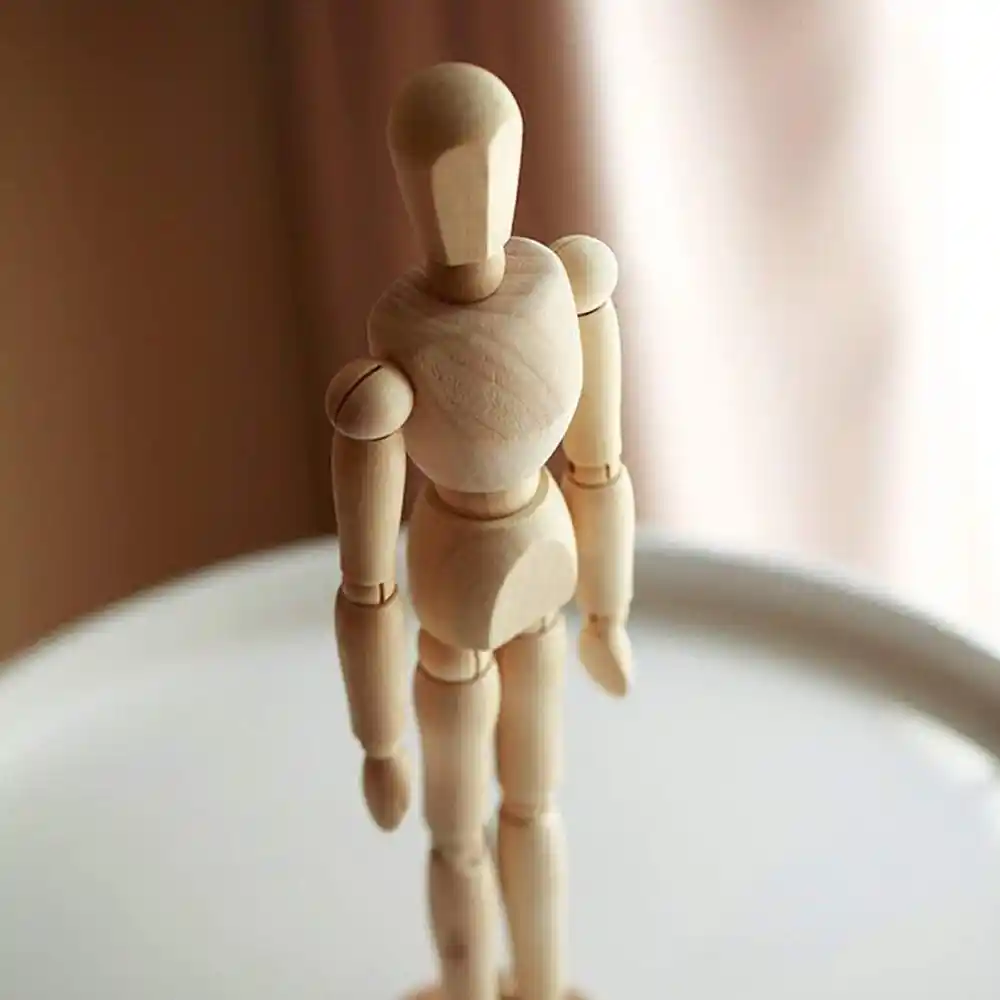 wooden man joint puppet man model creative ornaments home