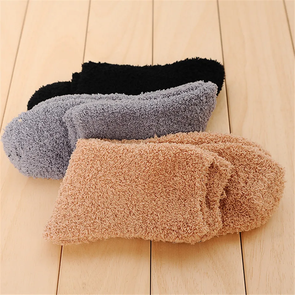 Hot Sale!Women Cozy Cashmere Socks Winter Warm Sleep Bed Socks Floor Home Fluffy Socks Coral velvet Feet Warmer Christmas gift