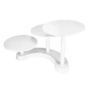 

Hot White 3 Tiers Cake Stands Plastic Cupcake Dessert Wedding Birthday Party Display Fondant Cake Stand Decorating Tool Supplies