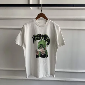 

2020ss Nightclub Girl Printed T-Shirt Men Women Couples Basic Tops Tees Oversized 100% Cotton T Shirt Men