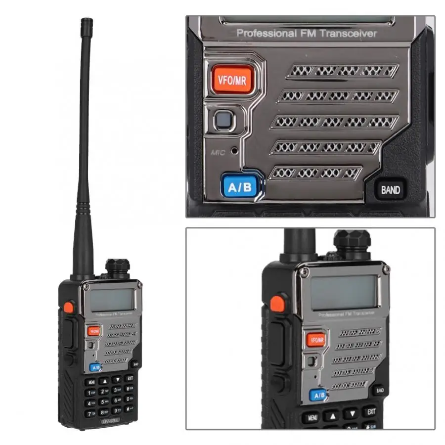

New Dual Band Walkie Talkie Radio for Civil Use UHF VHF for Baofeng UV-5RE (EU Standard) (100-240V)