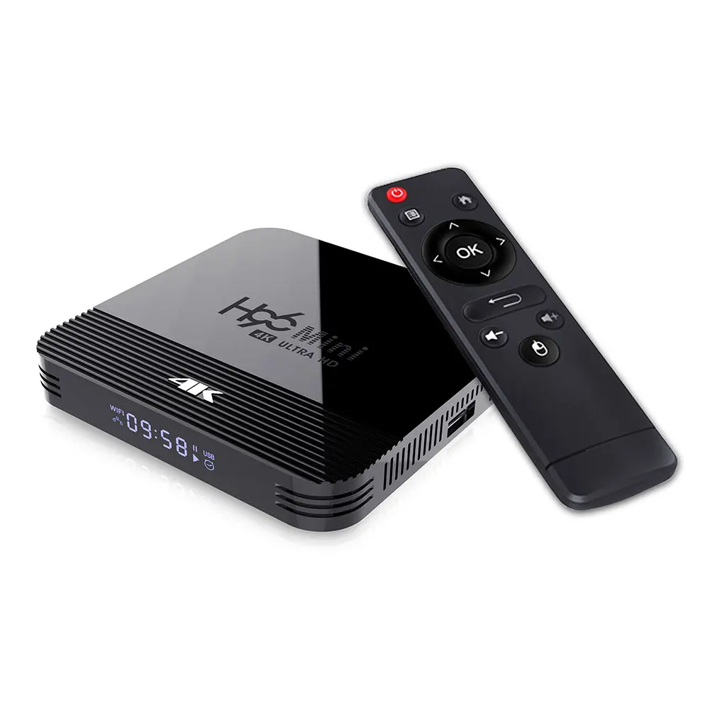 H8 Smart Set Top цифровой wifi двухдиапазонный приемник 4K RK3228 медиаплеер 3D 5G 2,4G четырехъядерный ТВ приставка для Android 9,0