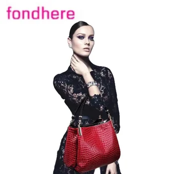 

Crocodile-pattern fashion large bag simple versatile handbag stylish lady bags elegant atmosphere practical sexy Single shoulde