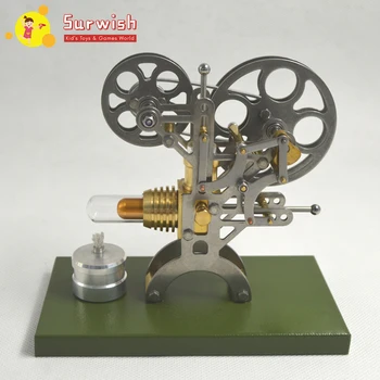 

Retro Stirling Engine Motor External Combustion Engine Science Educational Model Decoration With Metal Base