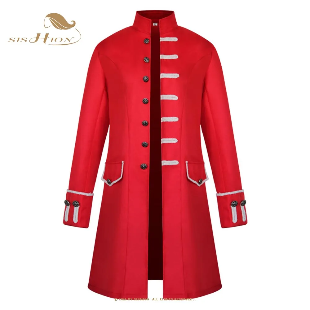 Tanie SISHION 2021 męska Victoria Gothic średniej długości płaszcz VD2472 Vintage