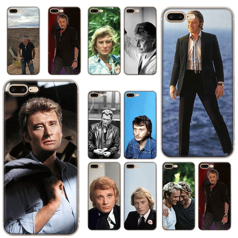 

Mobile Phone Case for iPhone 11 Pro 6 6s 7 8 P Lus iPhone XR X XS Max 5 5S SE Shell Johnny Hallyday Hard Cover