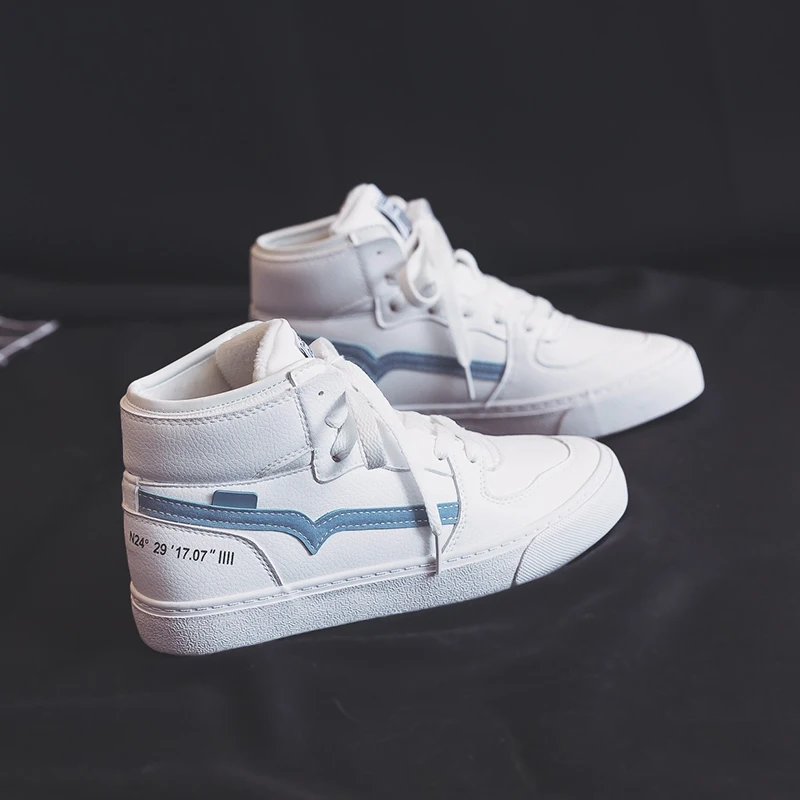 

Women Winter Sneakers Girls Fur Booties Short Plush Inside White Leather Waterproof Winter Shoes for Lady All Match High Quality