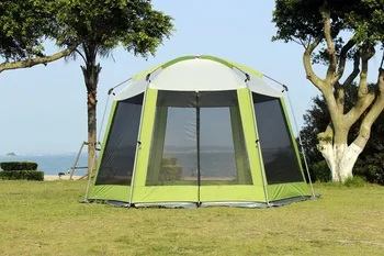 

Quick-Set Portable Camping Outdoor Gazebo Canopy Shelter Hexagonal Outdoor Tent Canopy With 6 Rain Cloths rainproof and 3 sets