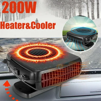 

Portable Auto Car Heater Defroster Demister 12V 150W Electric Heater Windshield 180° Rotation ABS Heating Demister Cooling Fan