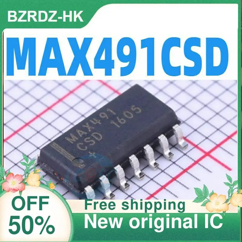 2-10PCS/lot RS485/RS-422 MAX491CSD MAX491 nuevo original