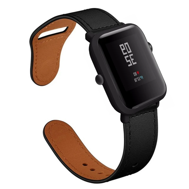 Ремешок для часов из натуральной кожи для Huami Amazfit Bip/GTR 42 мм, сменный Браслет для часов Amazfit GTS