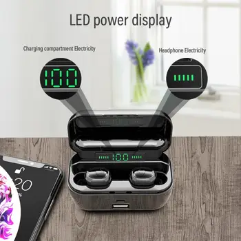 

G6S LED Display Waterproof Bluetooth Headphone Wireless Earphones 5.0 Touch Control Stereo Earphone Binaural call with Mic