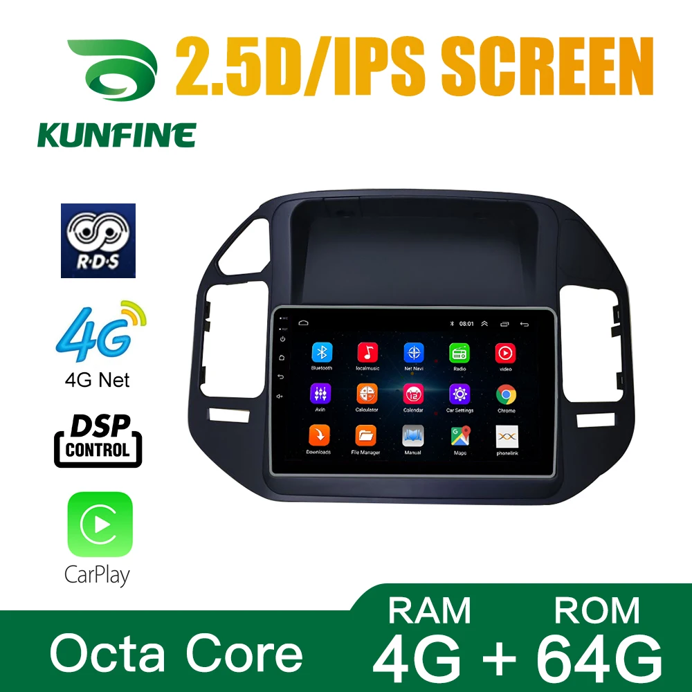 Восьмиядерный автомобильный DVD-плеер Android 10 0 GPS-навигация для Mitsubishi pajero V73 2004-2011