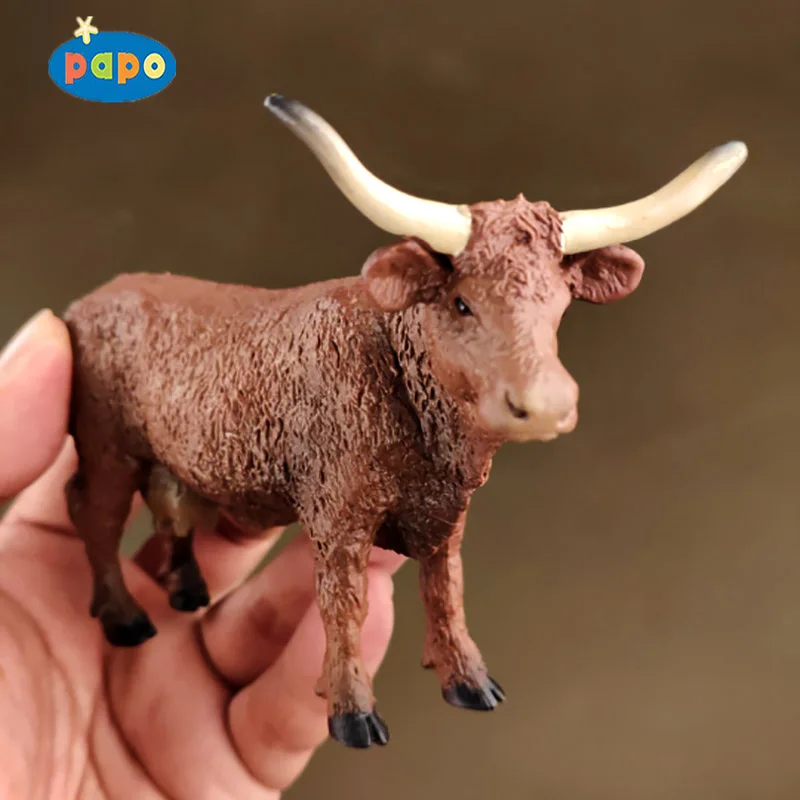 Моделирование животных PapoTexas Longhorns детские игрушки | Игрушки и хобби