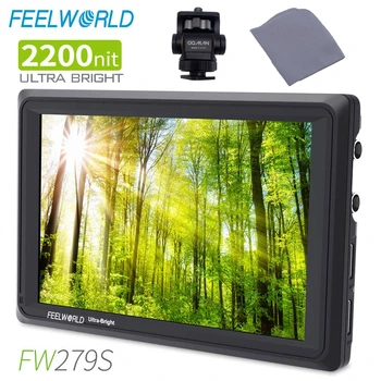 

FEELWORLD FW279S 7 Inch 2200nit Daylight Viewable Camera Field Monitor 3G-SDI 4K HDMI Input Output 1920X1200 IPS Panel DSLR