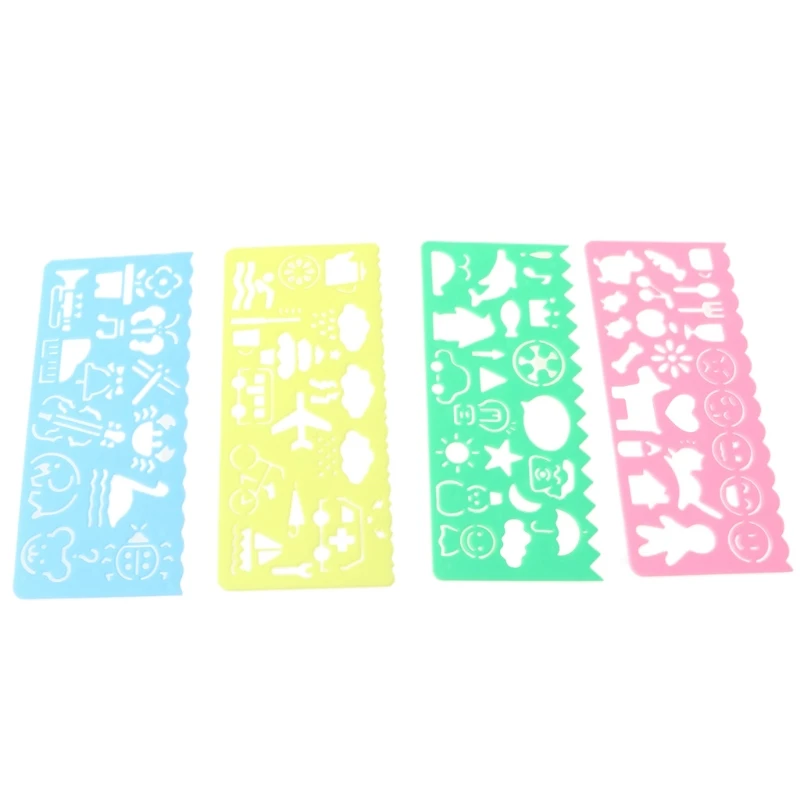 K Resin Circles Geometric Template Ruler Stencil Drawing Measuring Tool Students