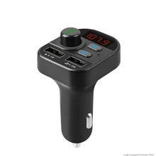 Автомобильный Bluetooth, Версия 5,0, fm-передатчик, музыкальный плеер без потерь, MP3, беспроводной телефон без рук, двойной usb зарядный адаптер питания