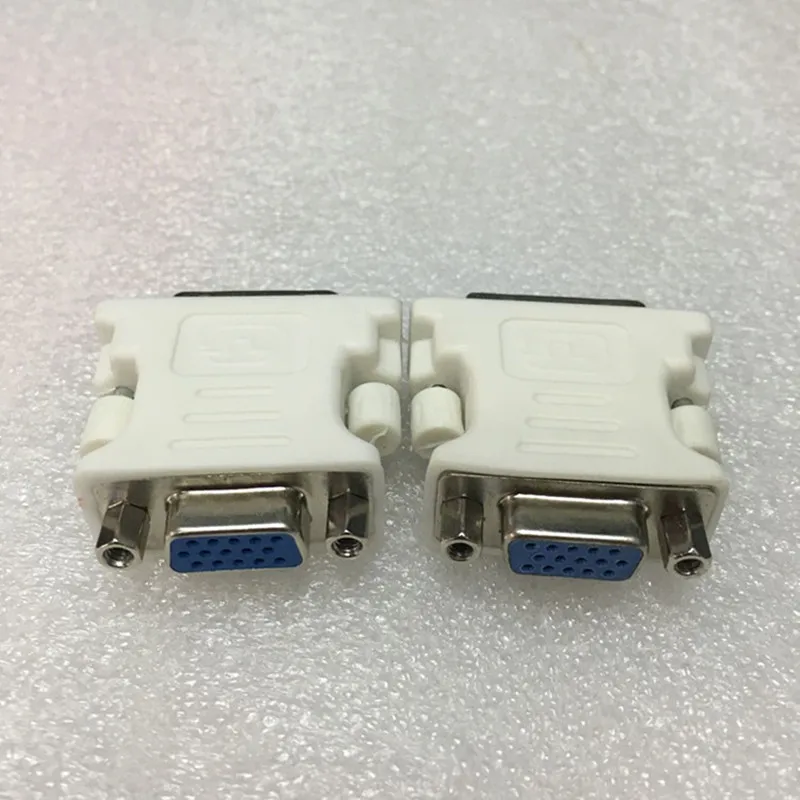 2 шт. DVI-D к адаптеру VGA 24+ 1Pin с двумя разъемами для VGA 15 Штекерная вилка адаптеры для всех портативных ПК