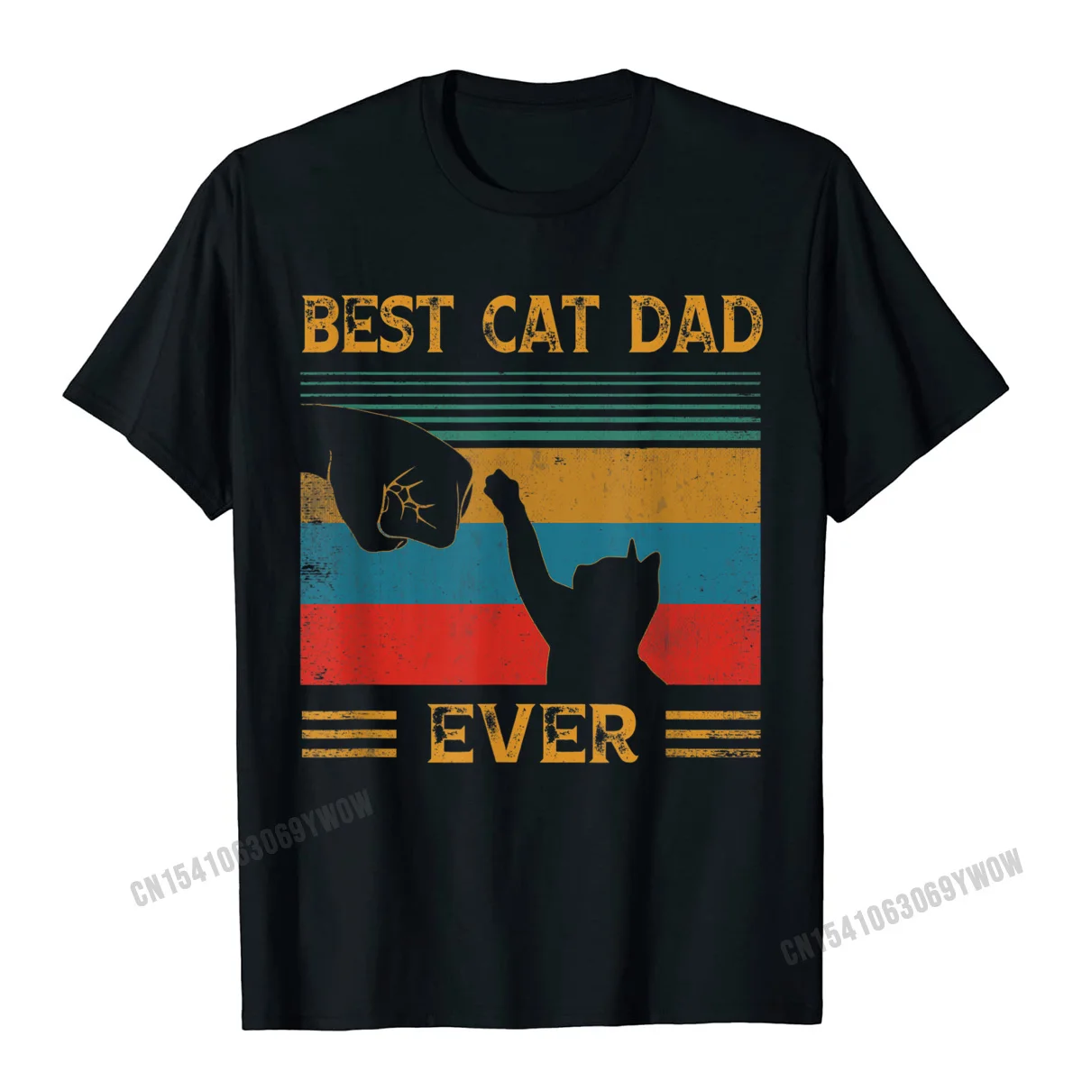 Printed Crazy T-shirts Cheap Fall Short Sleeve O Neck Tops Shirts 100% Cotton Men's Customized Tee-Shirt Free Shipping Mens Vintage Best Cat Dad Ever Bump Cat Lover Gifts T-Shirt__56 black