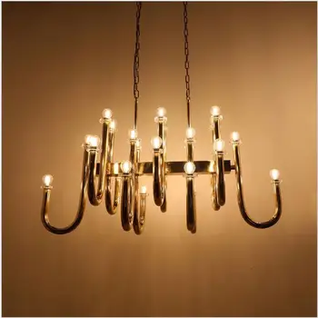 

All copper post-modern light luxury crystal chandelier creative designer hotel bedroom living room dining room porch stair chand