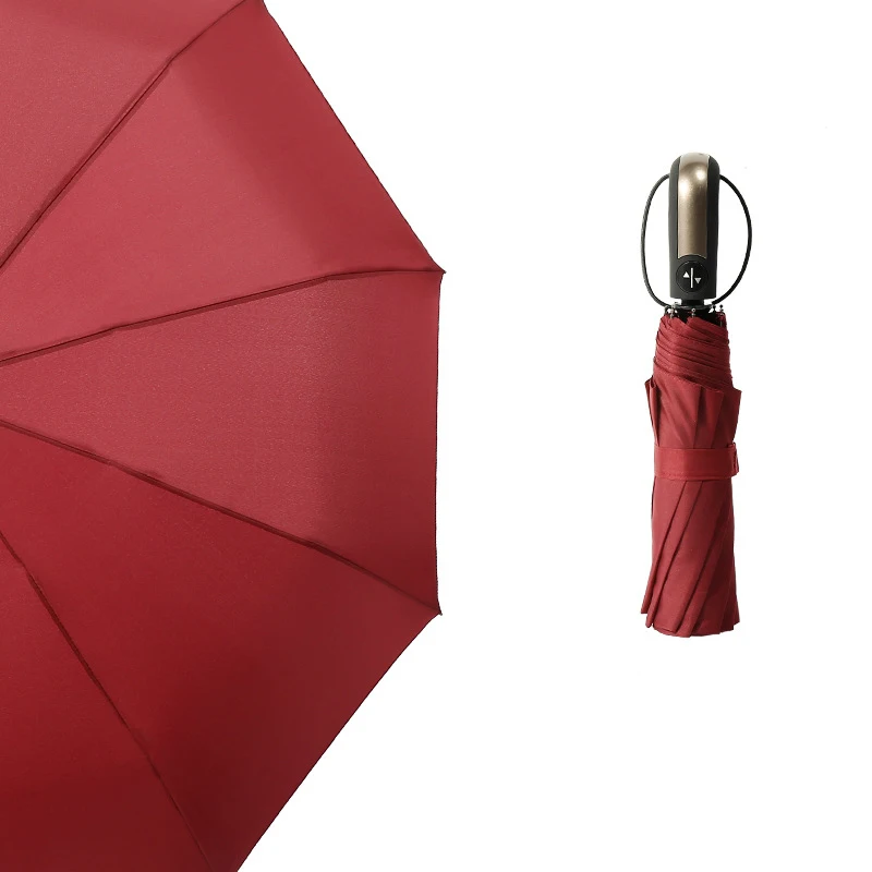 10K Parasol Wind Resistant Folding Automatic Umbrella Rain Women Auto Luxury Big Windproof Umbrellas Rain For Men Black Coating