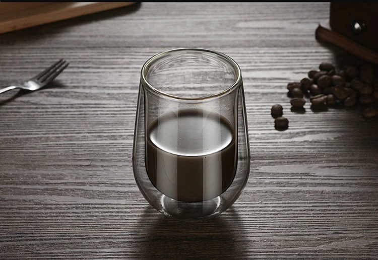 Термостойкая стеклянная Вакуумная чашка с двойными стенками кофейная чашка оригинальная прозрачная Молоко Фруктовый сок чашка послеобеденный чай черная чайная чашка