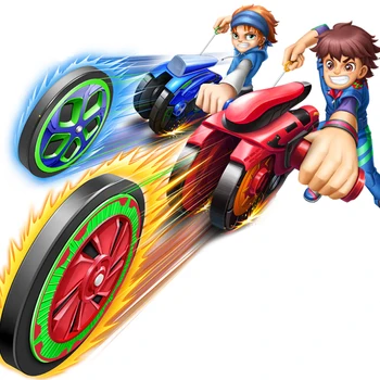 

New Magic Whirlwind Wheel Motorcycle Hot Wheels Children's Combat Burst Gyro Rotating Wheel Toy