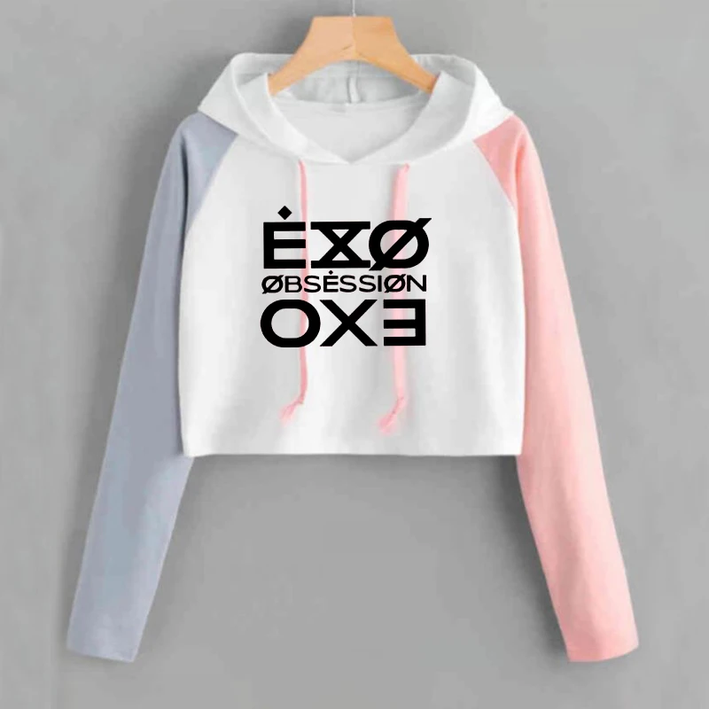 EXO Crop Top Hoodies 2020