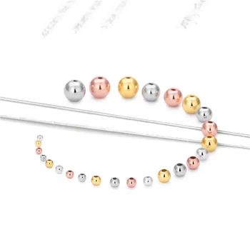 

ICNWAY 10PCS 925 Sterling Silver Loose Beads Positioning Light Body Septum Bracelet DIY Hand-plated Gold Rose Gold Accessories