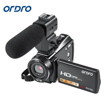 

Ordro V7 Plus 3.0" Home Digital Video Camera 16X 5MP CMOS Sensor Support Microphone Portable Camcorders HD 1080P 24MP Max 32G