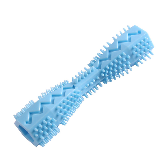 Chew Toys TPR Pet Toothbrush Teeth Cleaning Puppy Brushing Stick Brush Bite-resistant Molar Pet Supplies Squeak Dog Toy