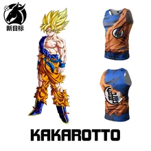 Импортные товары; Лидер продаж Летняя майка из аниме Goku с мультяшными принтами, Детская жилетка; Модная одежда без рукавов; Молодежная Спортивная свободная жэенская майка жилет Для Мужчин's