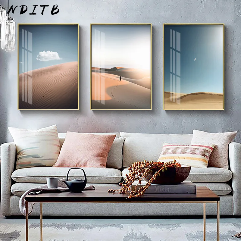 

Beautiful Desert Cloud Landscape Poster Nordic Nature Canvas Wall Art Print Painting Modern Decorative Picture Home Decoration