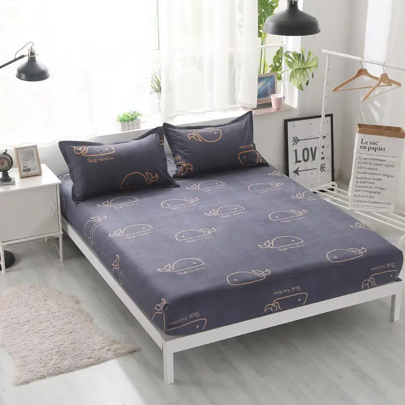 

Geometric Whale Girl Boy Breathable Bed Cover Adult Child Mattress Protector Mattress Cover Summer Sleeping Mat 2CDT-63001