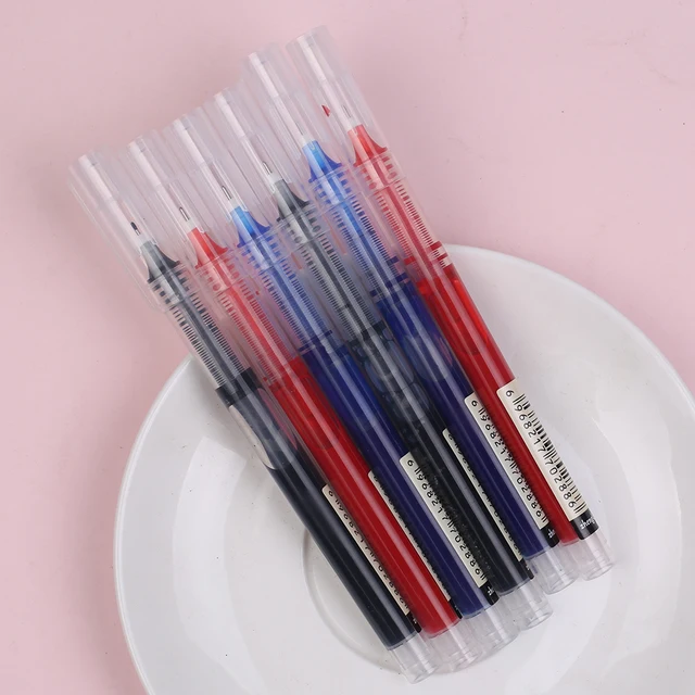 12 Pack Black Rolling Ball Pens, Red Blue Gel Pens, Fine Point Pens, 0.5mm  Liquid Ink Pens, Quick Dry, No Smear No Bleed Pens - AliExpress