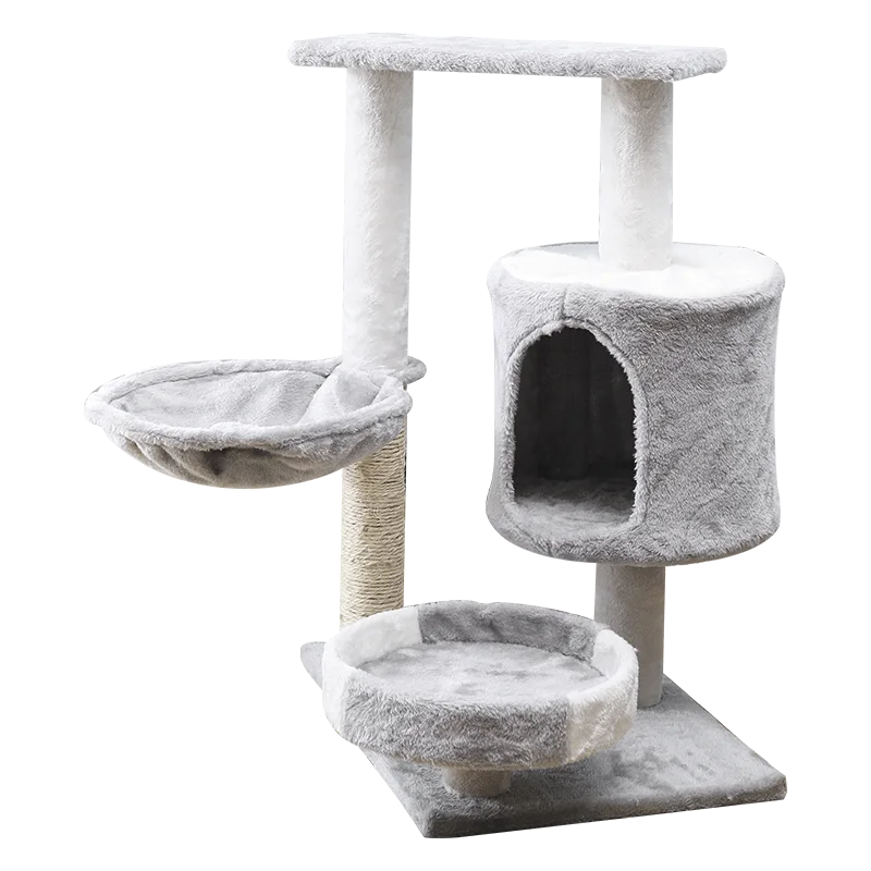 

Tower Cat Scratcher House Tree Wood Winter Interactive Jump Platform Petshop Hamburger Kattenbed Amaca Gato Pet Products 50MW72