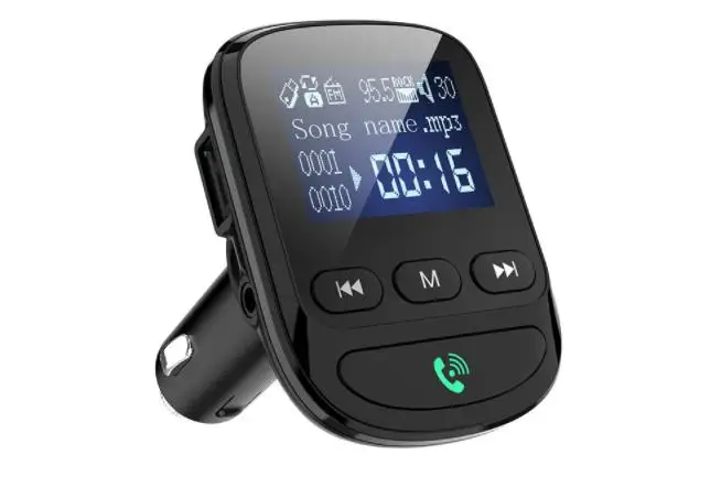 20 штук Bluetooth 5,0 FM модулятор громкой связи Bluetooth гарнитура для Беспроводной автомобильный набор, свободные руки, MP3 радио плеер USB Зарядное устройство QC3.0 12 v-24 v