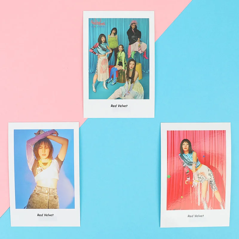 6 шт./компл. K-POP красный бархат Ablum ломо карты самодельные бумажные фото карты вентилятор Коллекция подарков