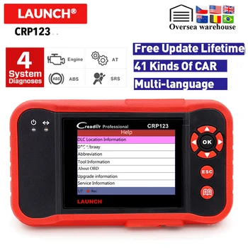 

Launch Creader CRP123 OBD2 Auto Diagnostic Tool free Update X431 crp123 ABS/SRS/GearBox/Engine creader crp 123 OBD Coder Reader