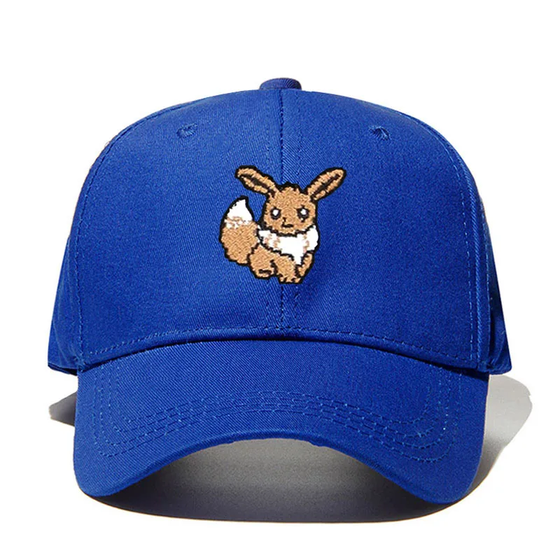 Вышивка Pixelated Pokemon Go Eevee Ash игра анимация персонажи папа шляпа хлопок Бейсболка для мужчин и женщин шляпа