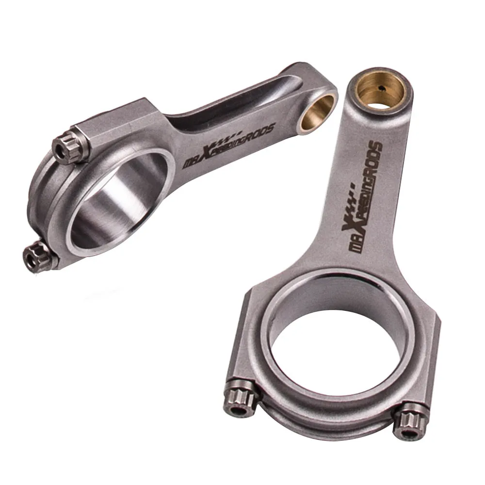 

2PCS 4340 Forged Steel H-Beam Conrods for Fiat 500 126mm Center Length Connecting Rod TUV ARP 2000 Bolts 800hp